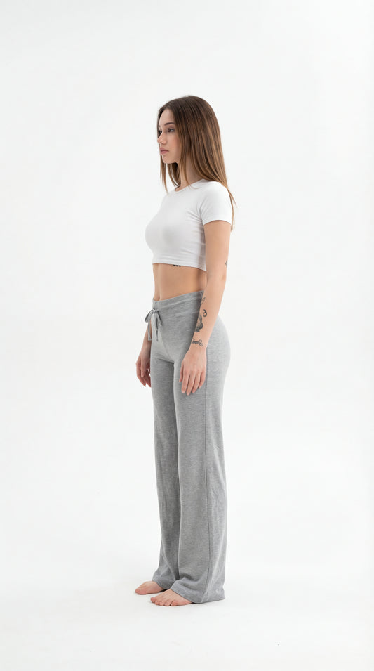 High-Waisted Wide-Leg Lounge Pants